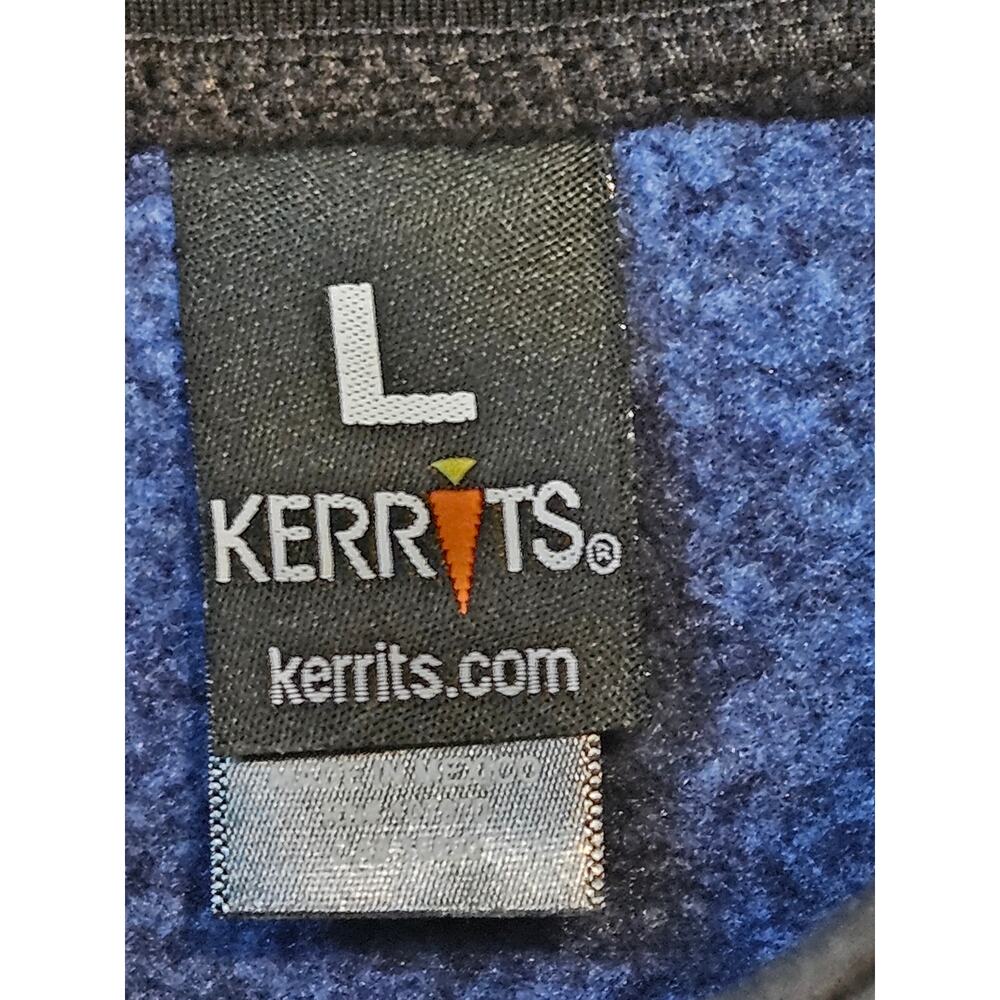 Kerrits Women's Large Blue Equestrian Full Zip Fleece Jacket Horse Bit Print - Picture 3 of 13